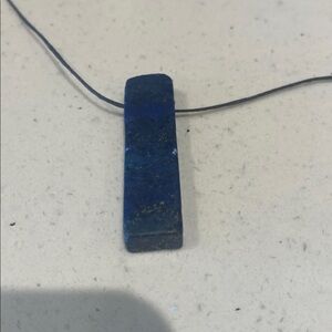 Elegant Lapis Lazuli deep blue Stone Pendant Necklace